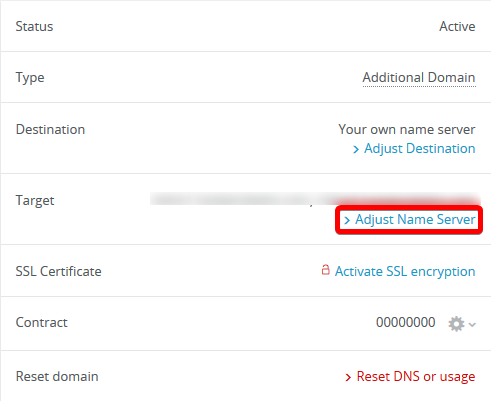 DNS Changes for the domain in Ionos